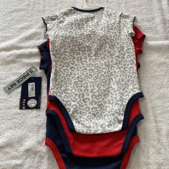 NWT Boston Red Sox 3 Piece Baby Onsie Set - Picture 6 of 8